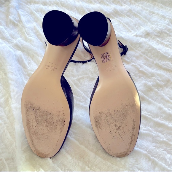 Stuart Weitzman Kara Black Leather Pumps - Picture 9 of 9